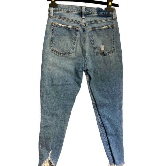 Zara The Skinny High Rise Distressed Ripped Jeans SZ 27 - Picture 7 of 15